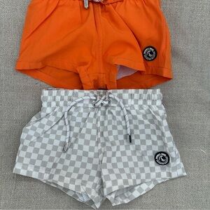 Baby Gray Checkered Shorts